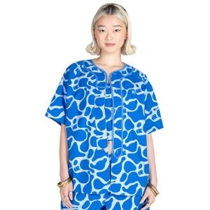 Melody Ehsani Blue Camo Baseball‎ Top XS